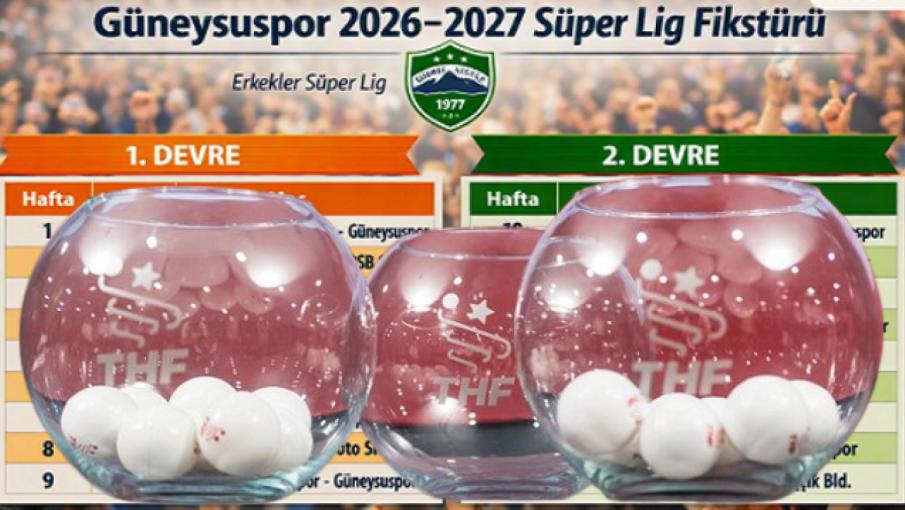 Güneysuspor’un 2026–2027 Süper Lig Fikstürü Belirlendi. İlk Maç Deplasmanda